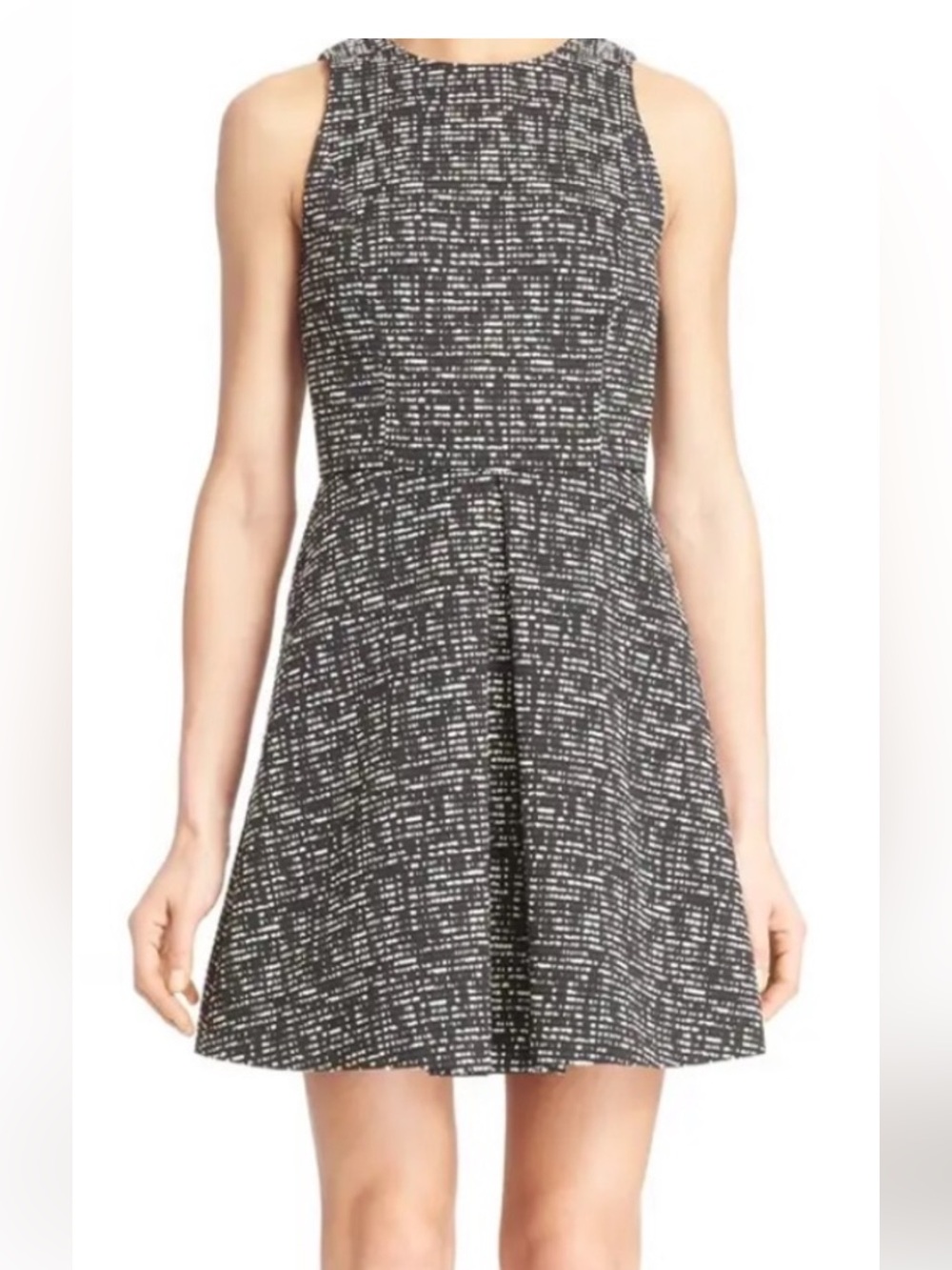 Alice + Olivia Black and White Janette Fit Flare Dress Size Medium